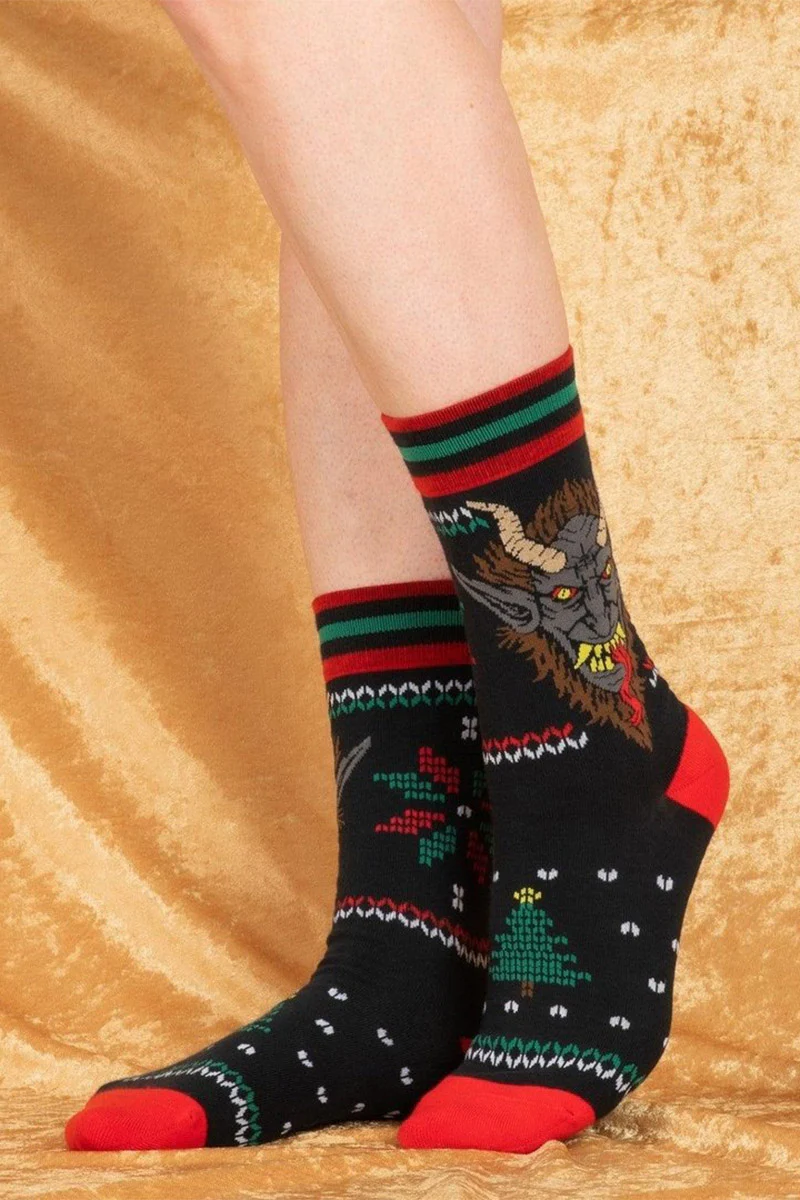 Krampus Sweater Crew Socks - Image 3