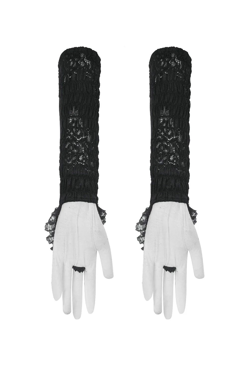 La Muerte Lace Gothic Gloves - Image 3