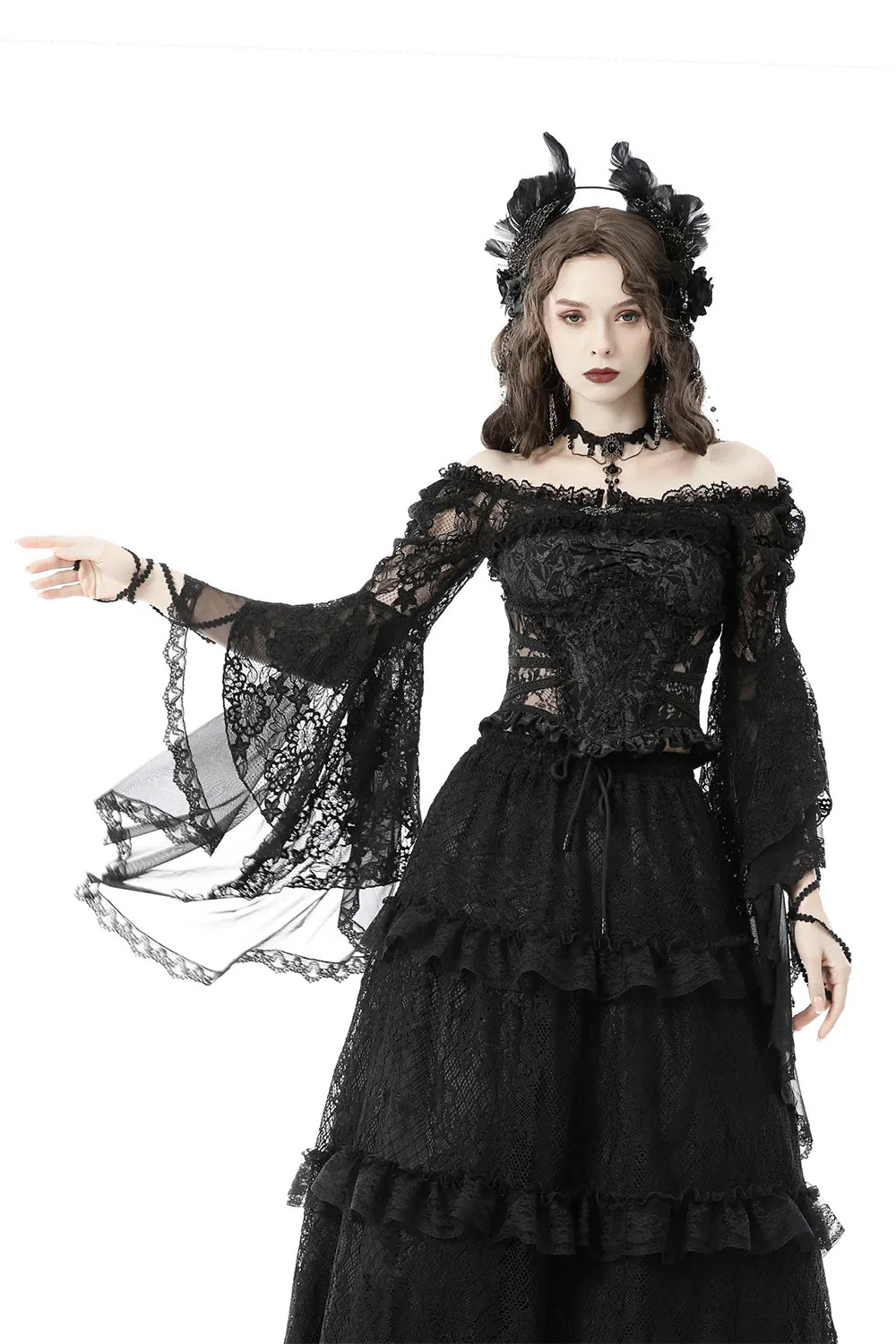Dark Melody Lace Shrug - Image 2