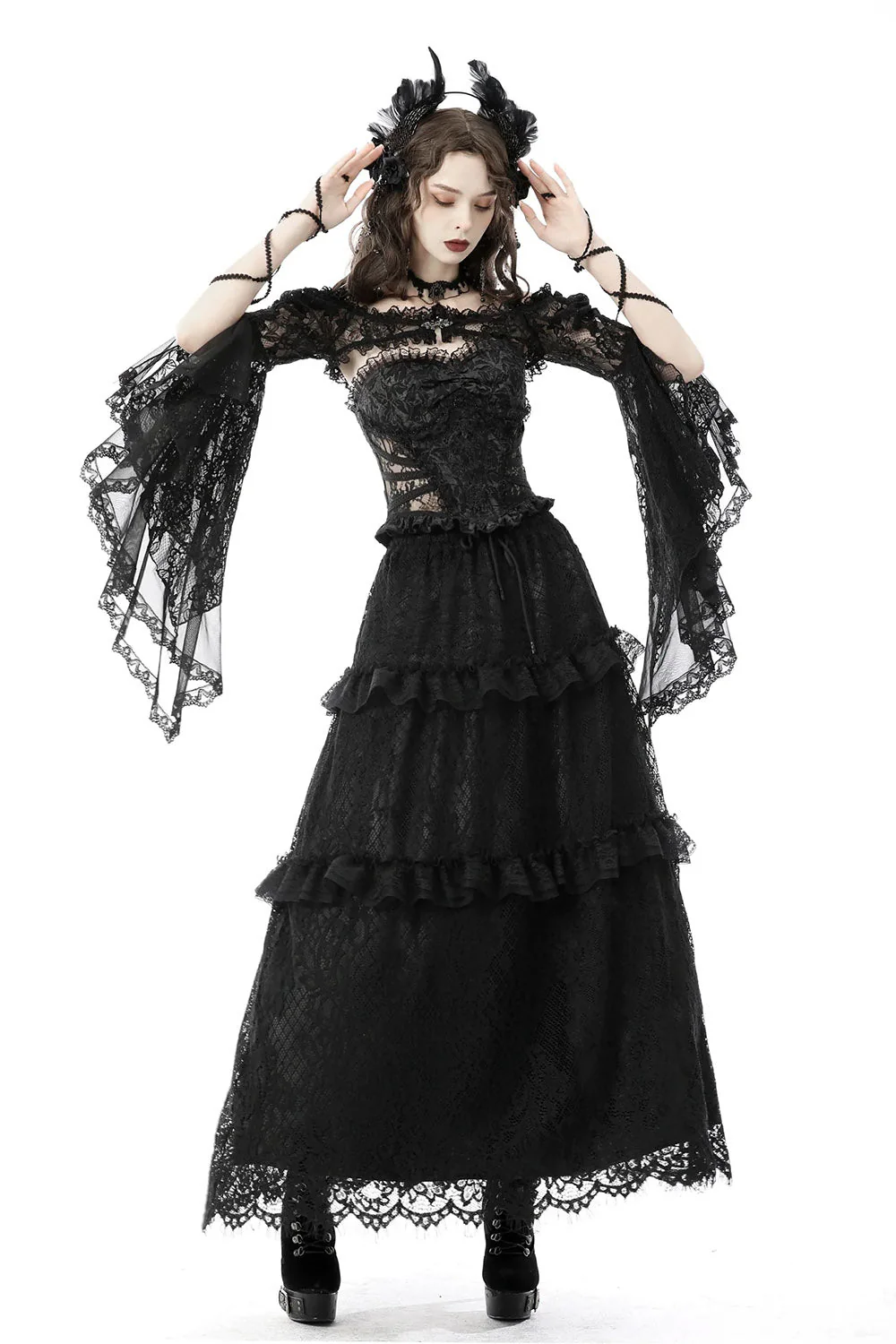 Dark Melody Lace Shrug - Image 4