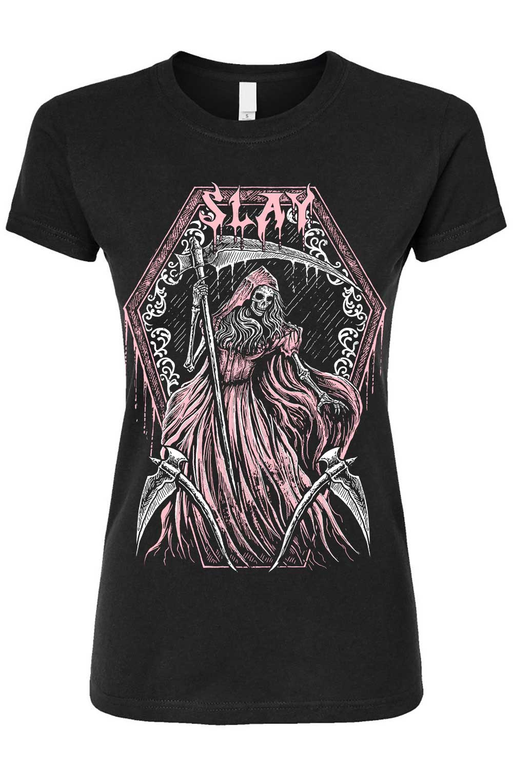 Lady Grim Reaper T-shirt - Image 4