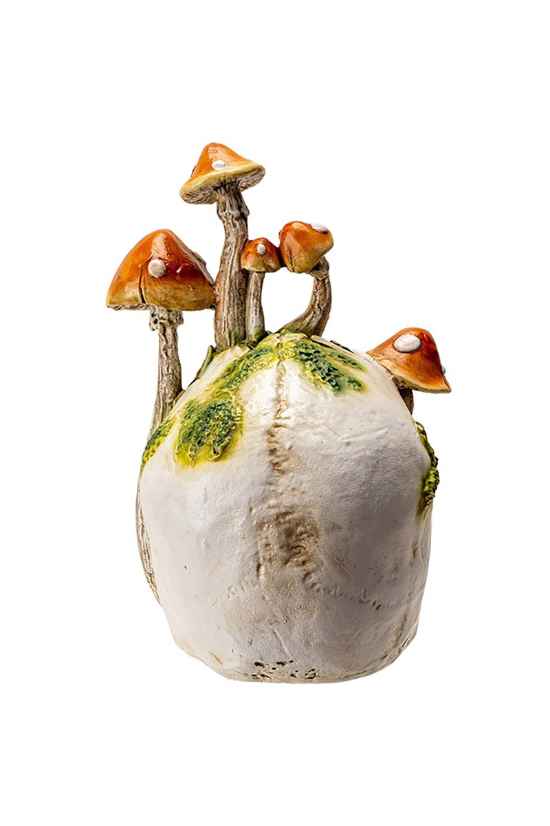 Large Skull With Mushrooms Statue - Image 6