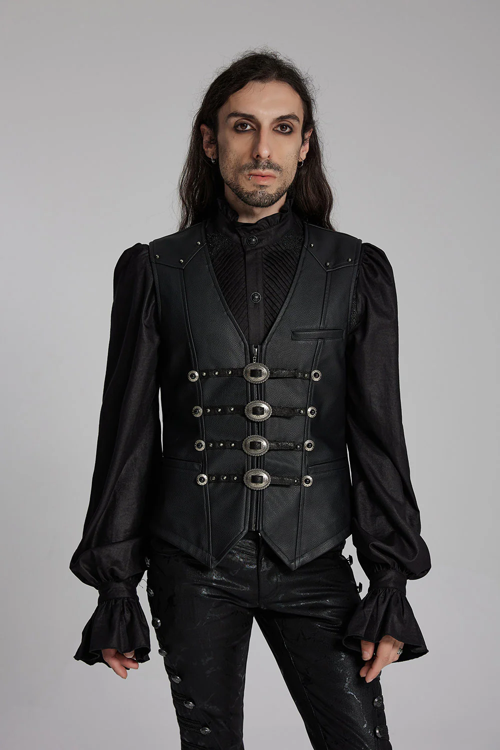 Lawless Studded Leather Vest - Image 3