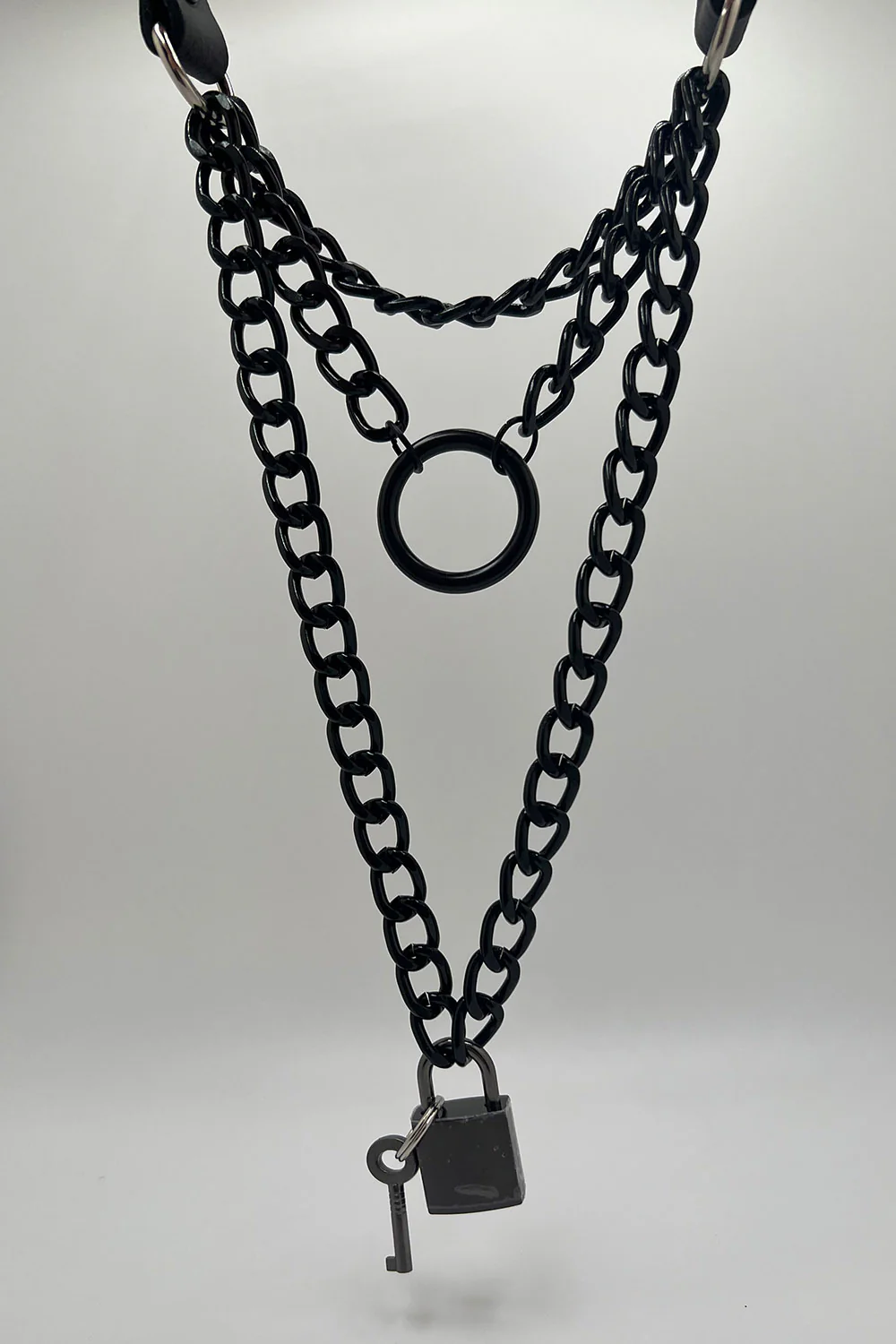 Layered Chain Choker Necklace - Image 3