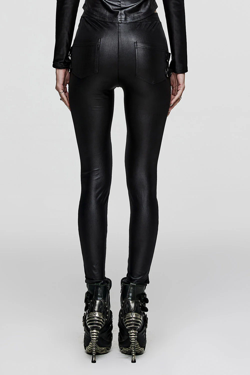 Leather Lace-Up Leggings - Image 6