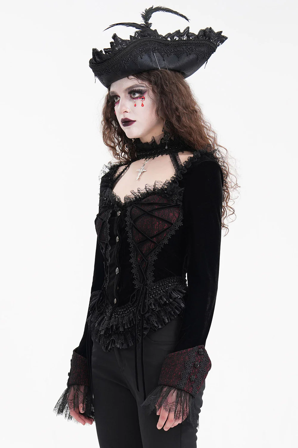 Lestat Victorian Goth Top - Image 3