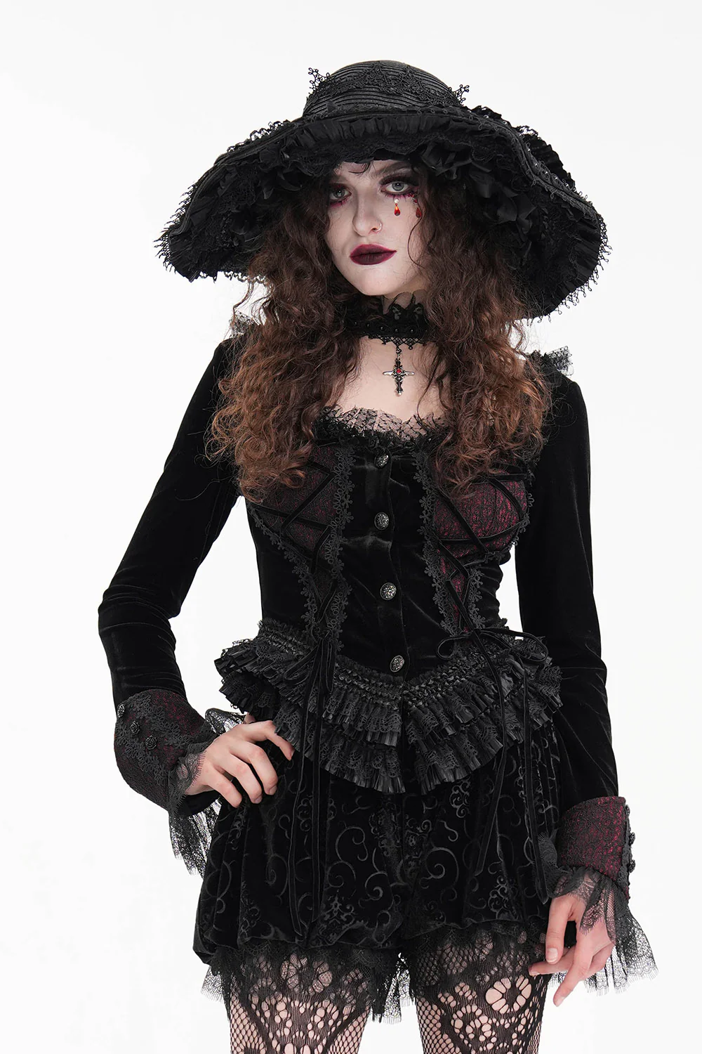 Lestat Victorian Goth Top - Image 6