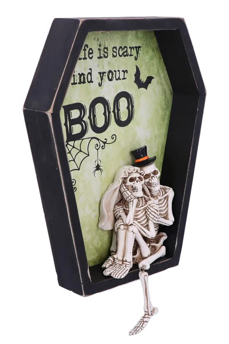 Life is Scary Find Your Boo Skeleton Wall Plaque - Image 2