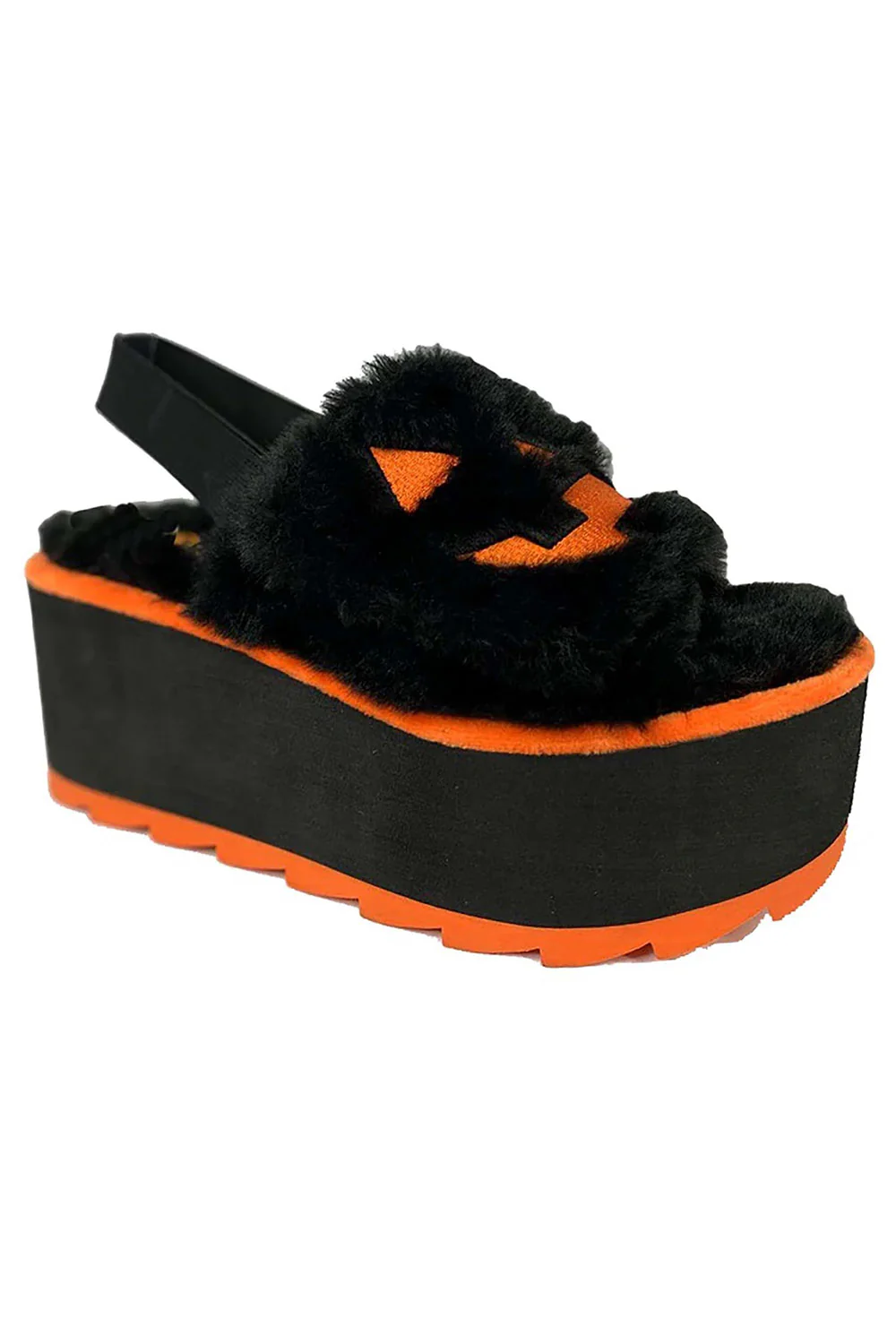 Lilly Jack Platform Slides [BLACK/ORANGE] - Image 3