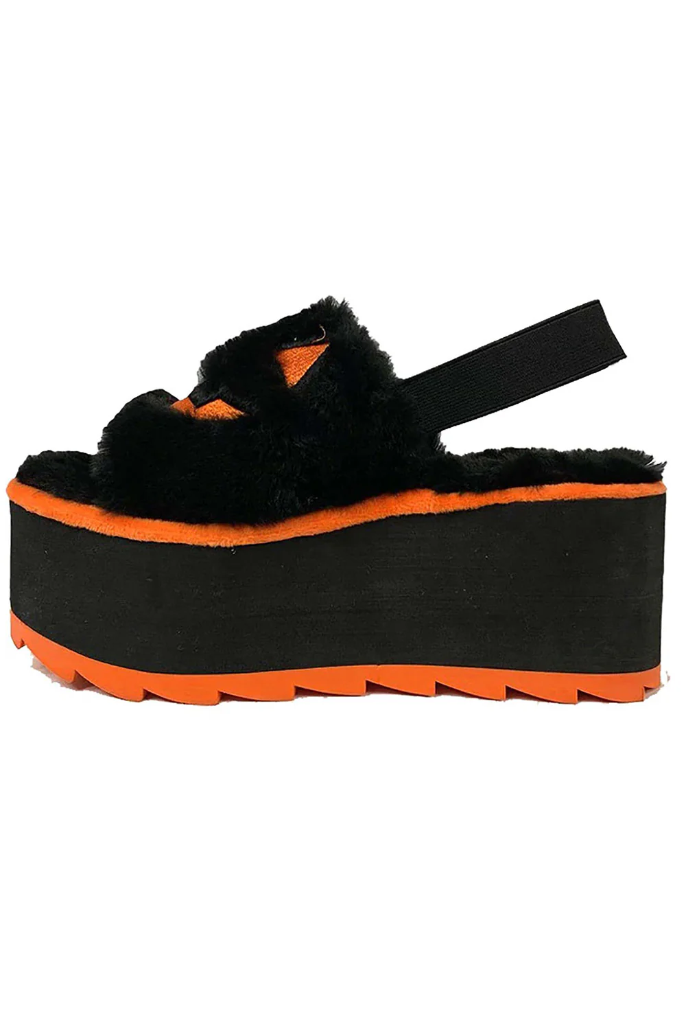Lilly Jack Platform Slides [BLACK/ORANGE] - Image 5