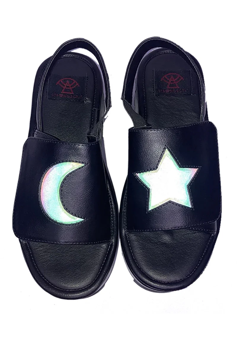 Lilly Mystik Platform Slides [Black/Reflective] - Image 3