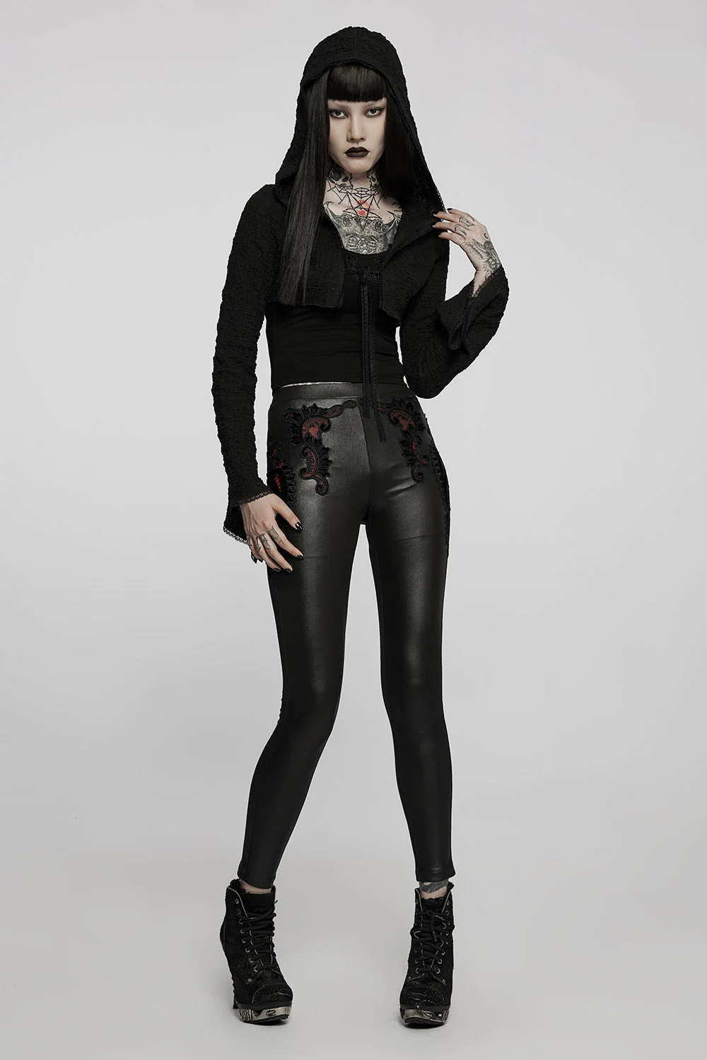 Liquid Lace Wet Look Leggings - Image 4