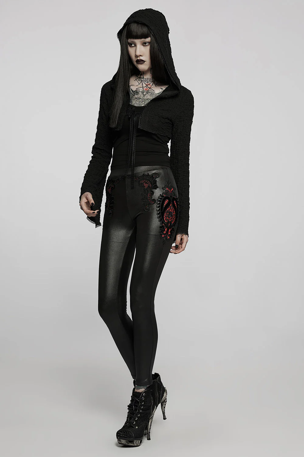 Liquid Lace Wet Look Leggings - Image 5