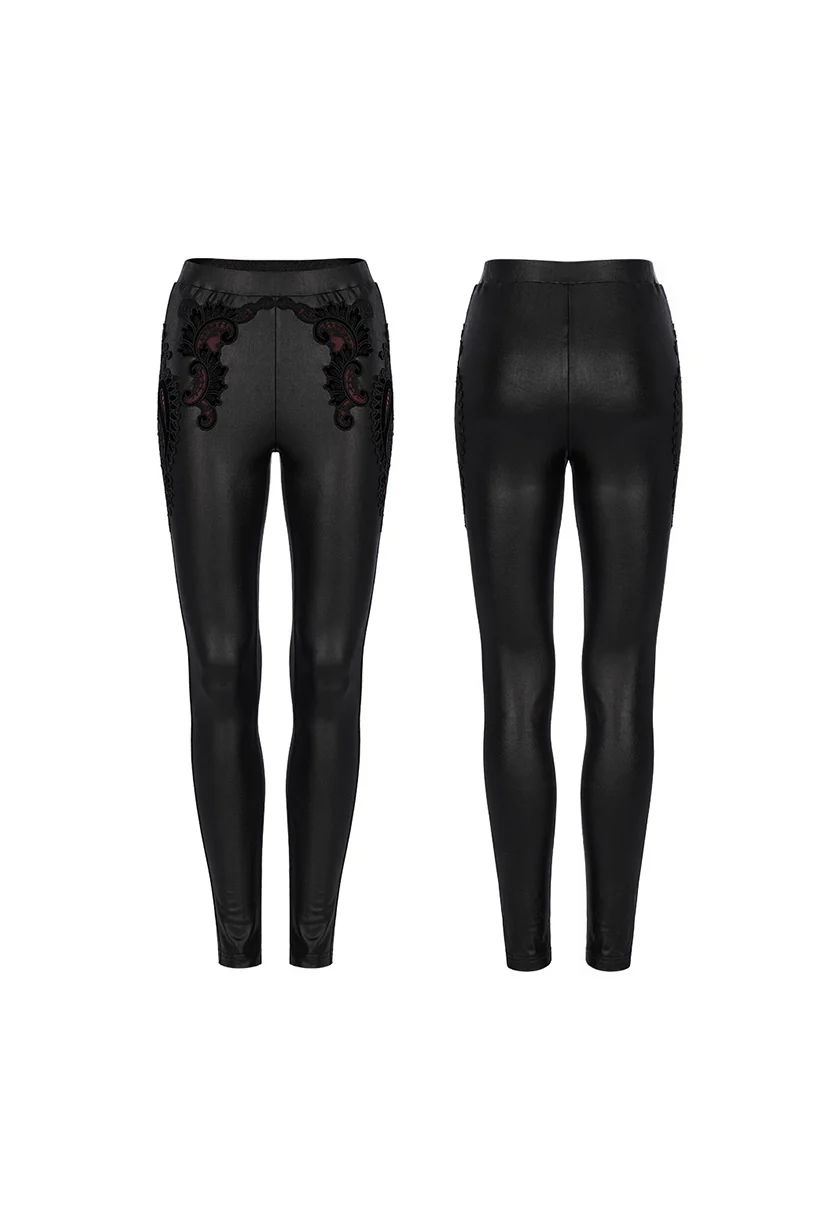 Liquid Lace Wet Look Leggings - Image 6