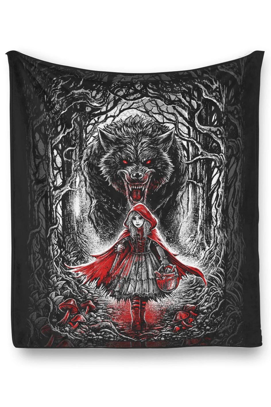 Little Dead Riding Hood Throw Blanket - Image 2