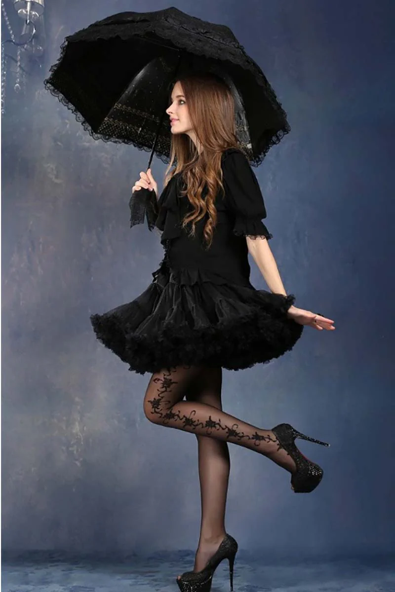 Lolita Lace Telescopic Umbrella - Image 3