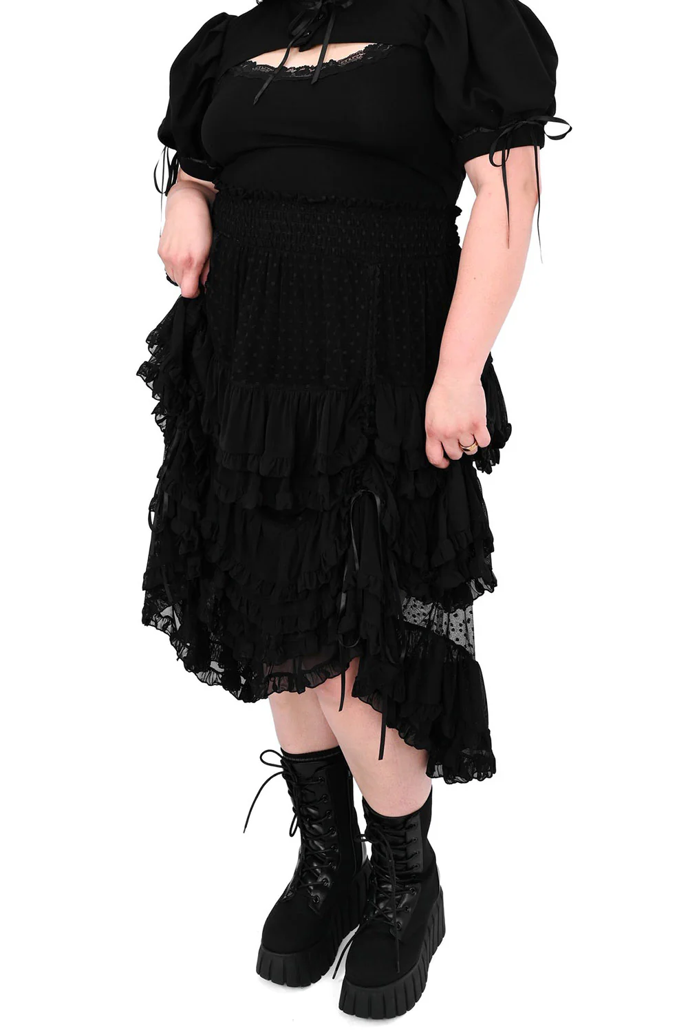 Lottie Mesh Ruffle Skirt - Image 7