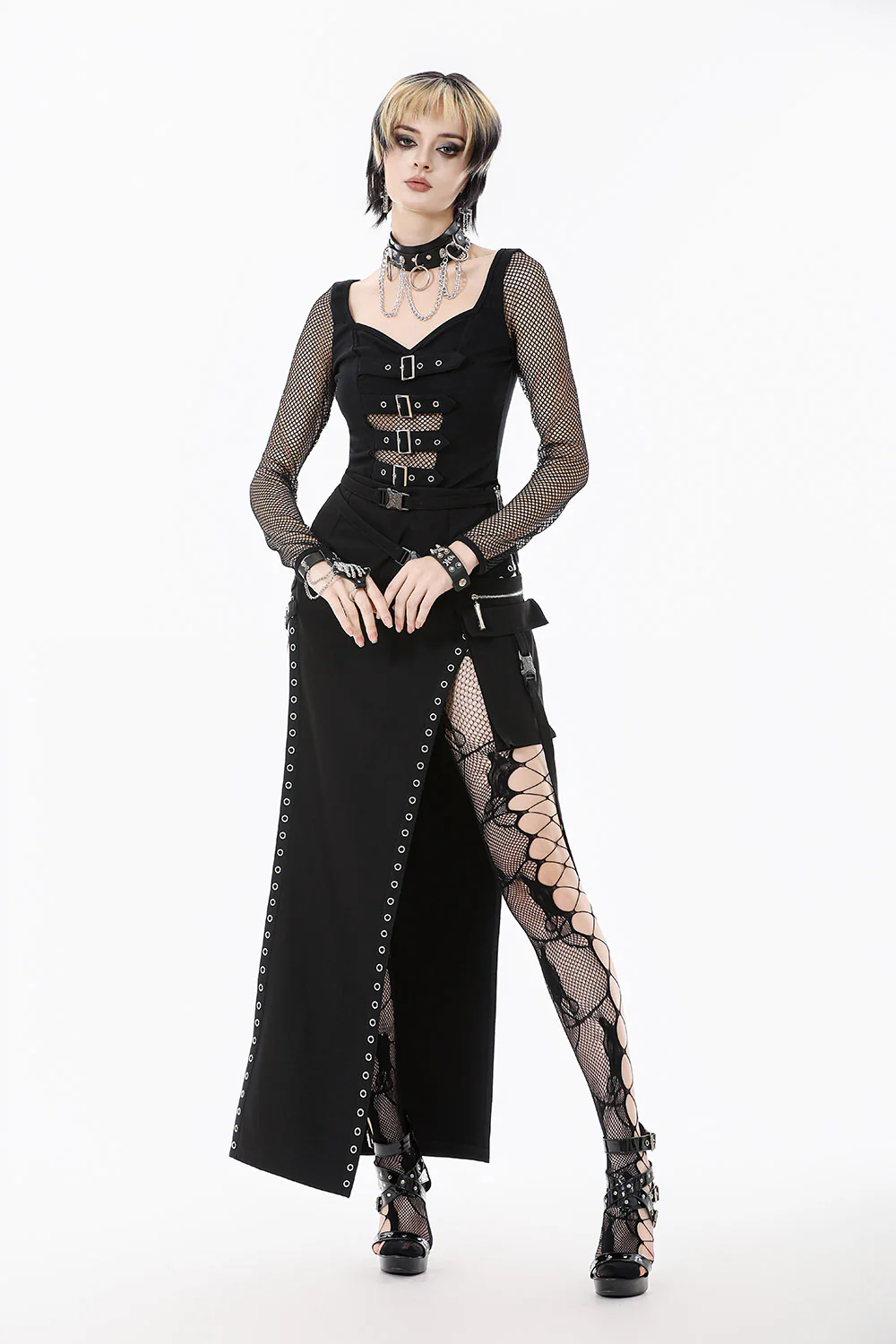 Luna Eclipse Cotton Fishnet Top - Image 2
