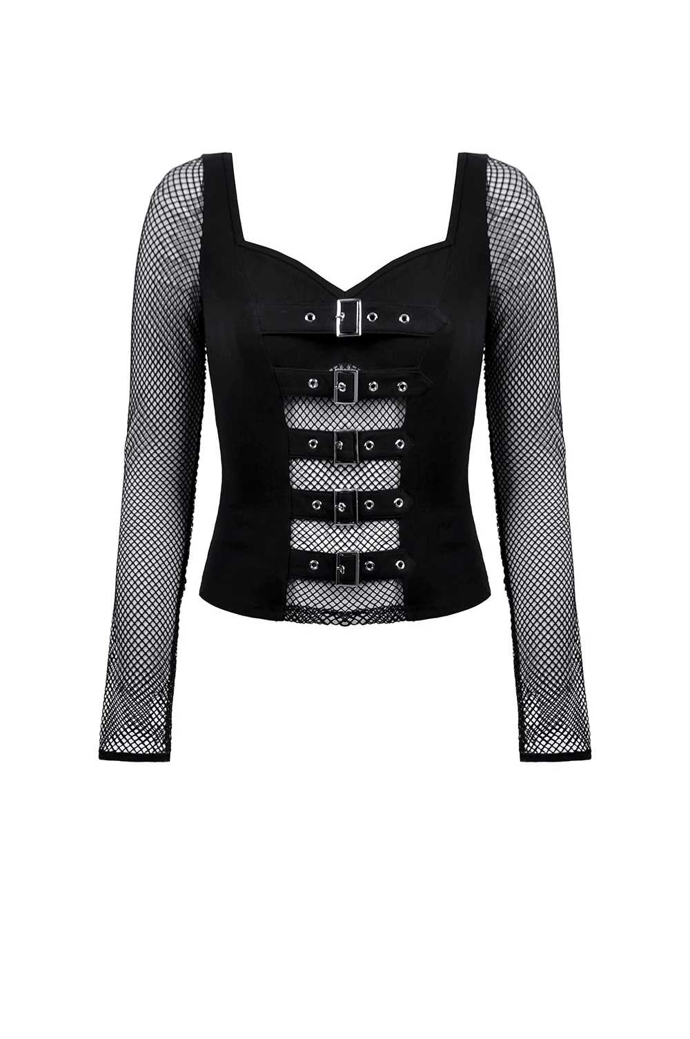 Luna Eclipse Cotton Fishnet Top - Image 5