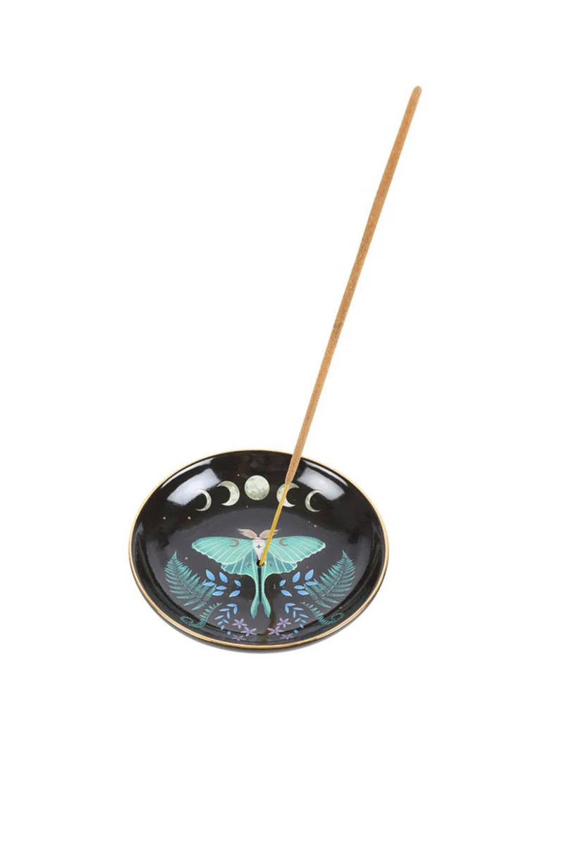 Luna Moth Ceramic Incense Holder Plate - Image 3