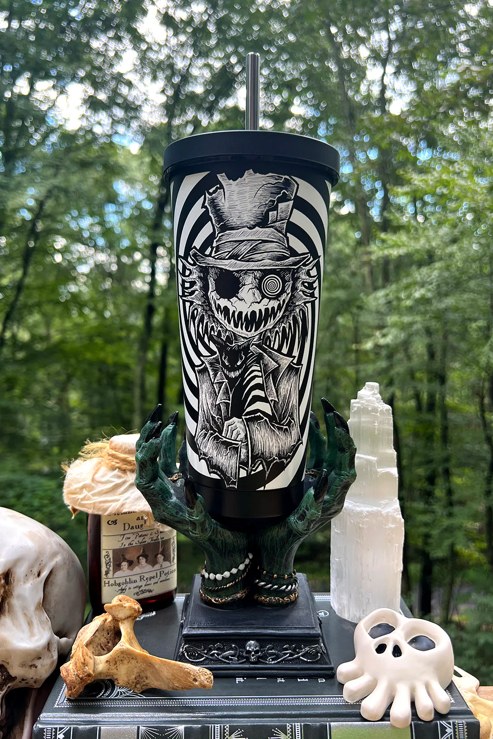 Mad Hatter Cold Brew Tumbler with Straw - Image 2