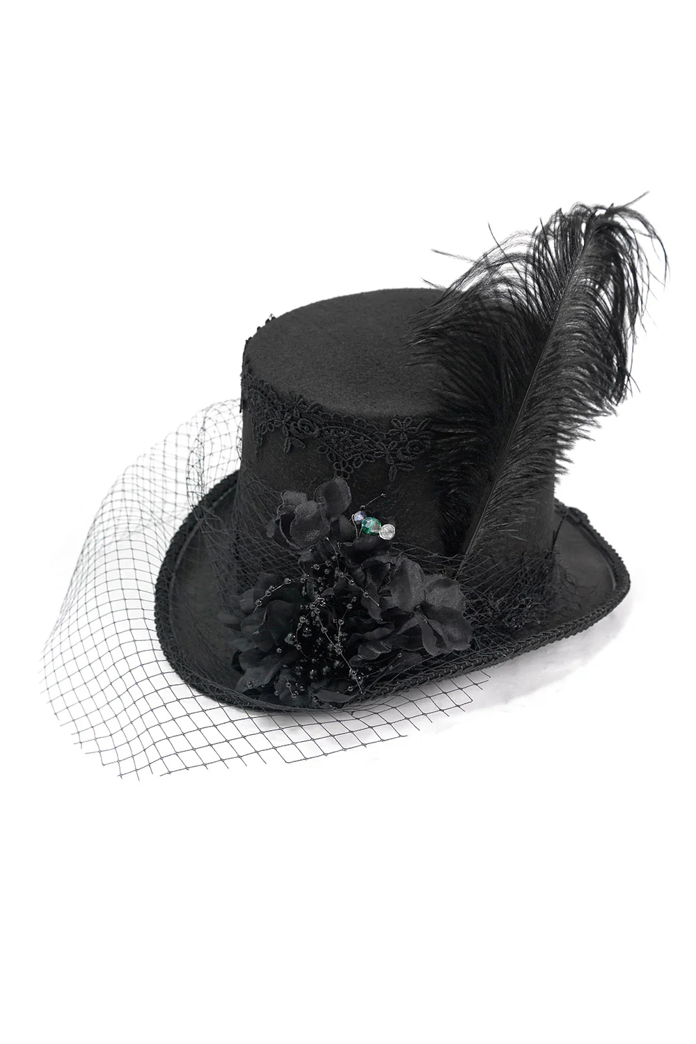 Mad Hatter Veiled Top Hat - Image 6