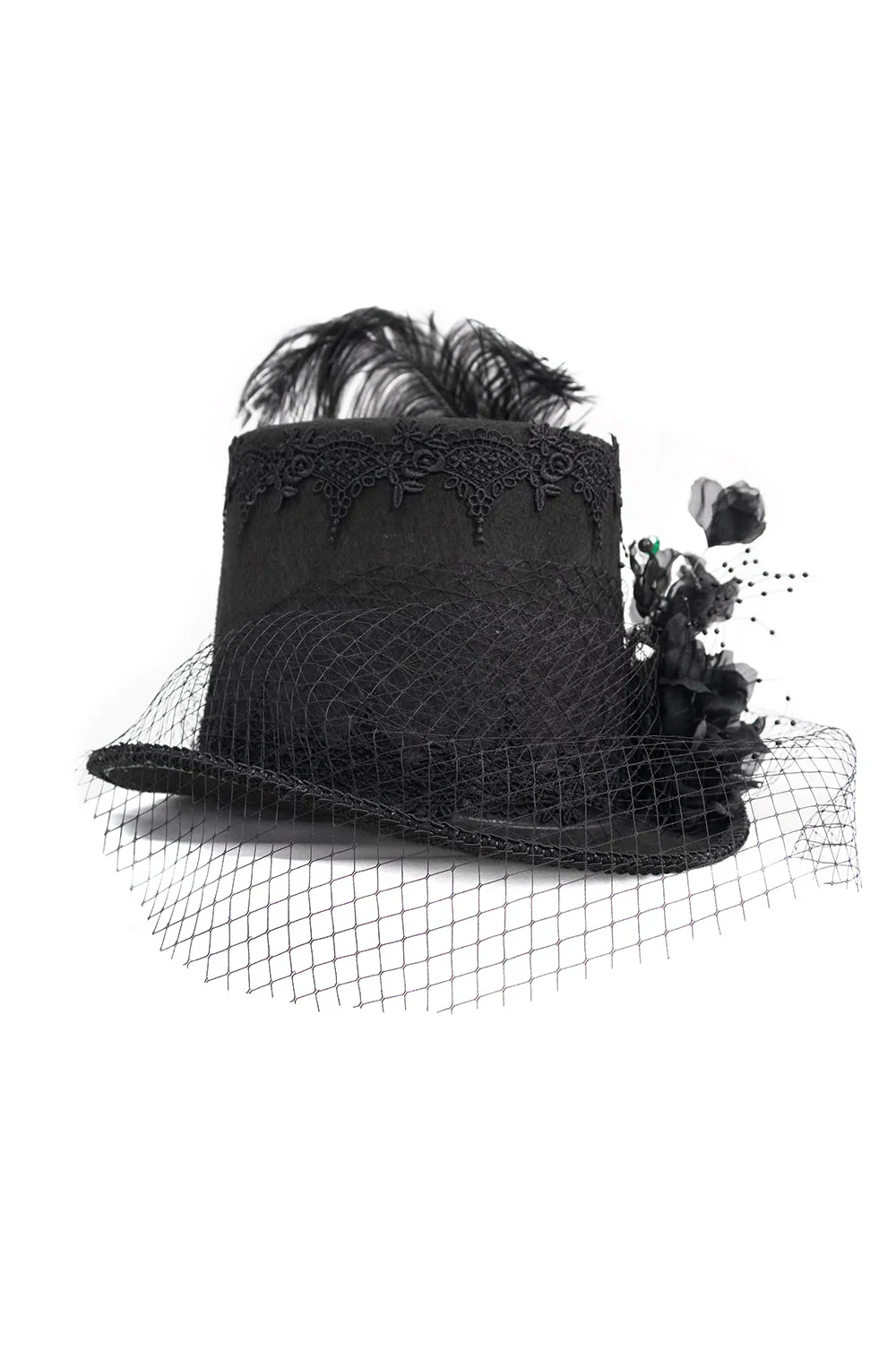 Mad Hatter Veiled Top Hat - Image 7