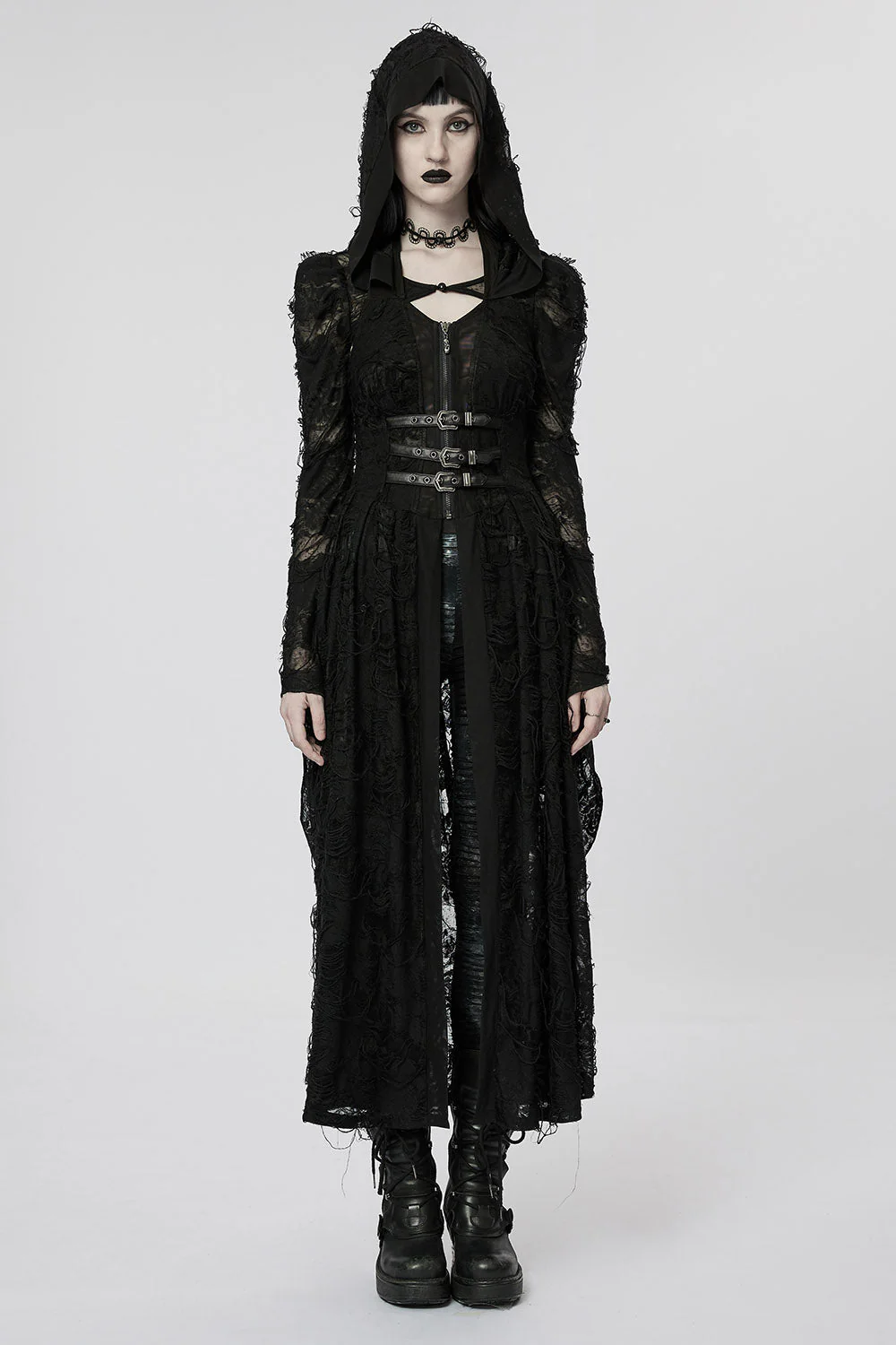 Mage Distressed Hooded Dress Set - Image 3