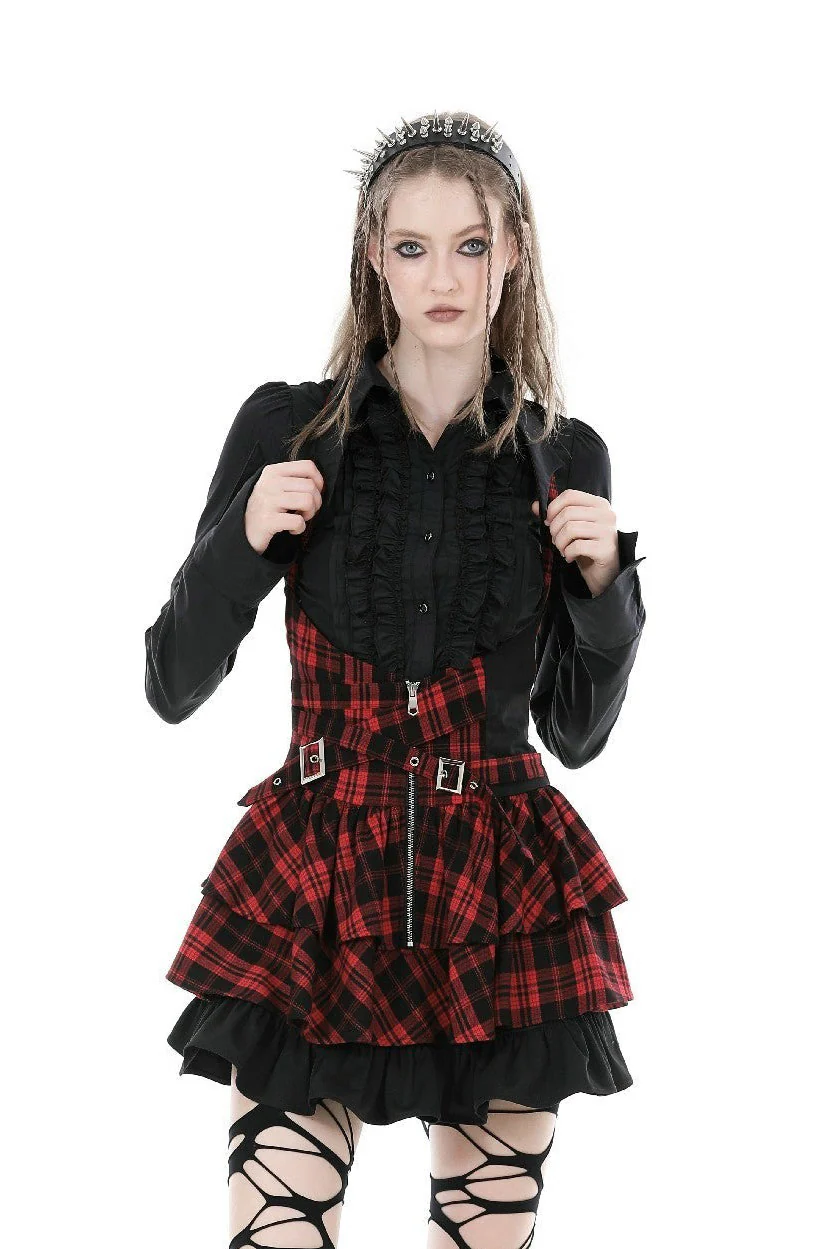Mavis Batwing Collar Button-Up Shirt [Black] - Image 4