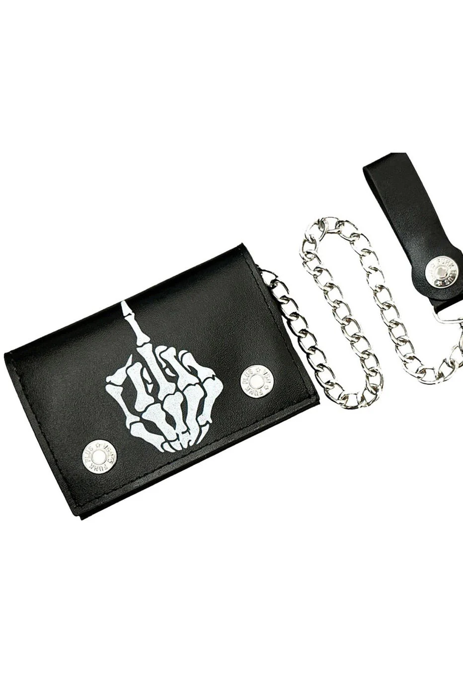 Middle Finger Bone Biker Wallet - Image 2