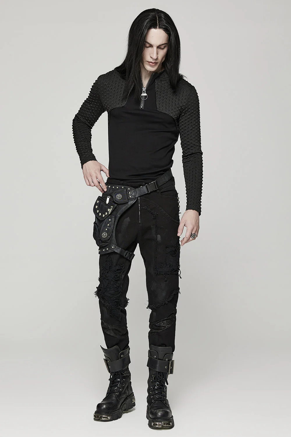 Military Goth Leg Harness Bag [Unisex] - Image 2