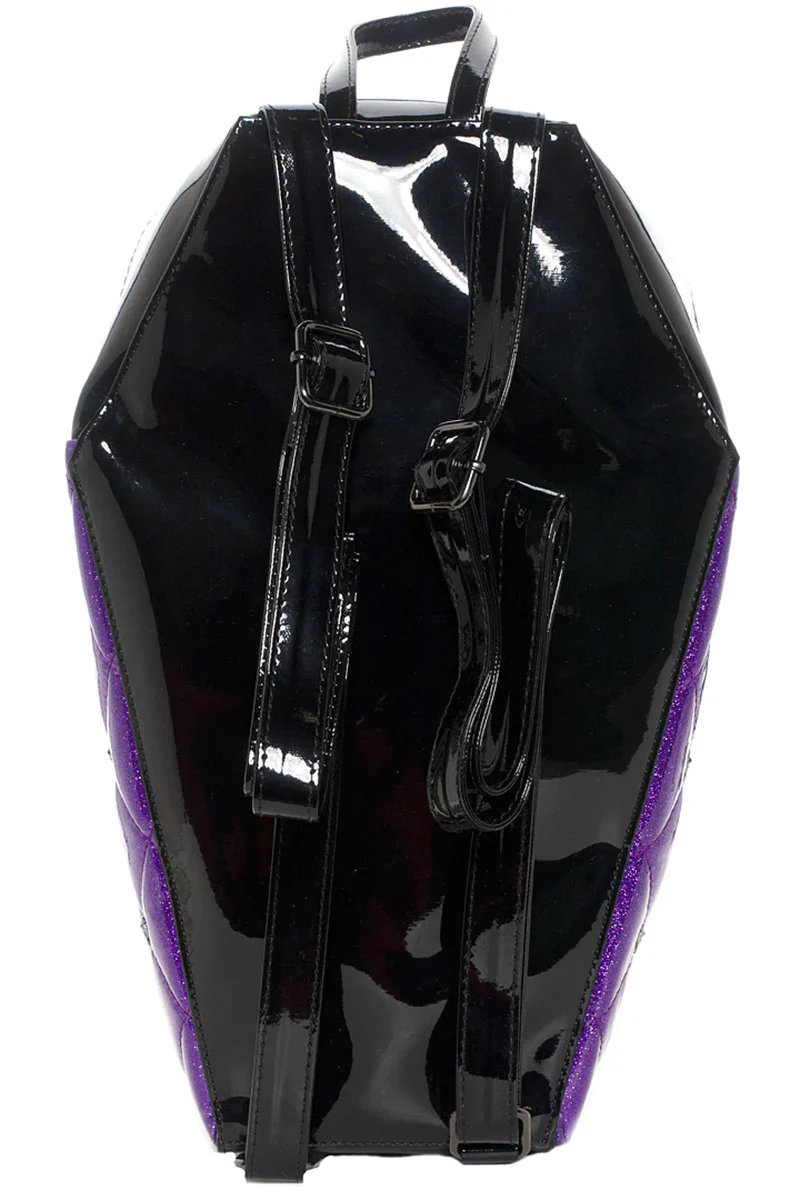 Mina Quilted Bat Coffin Backpack [Purple] - Image 3