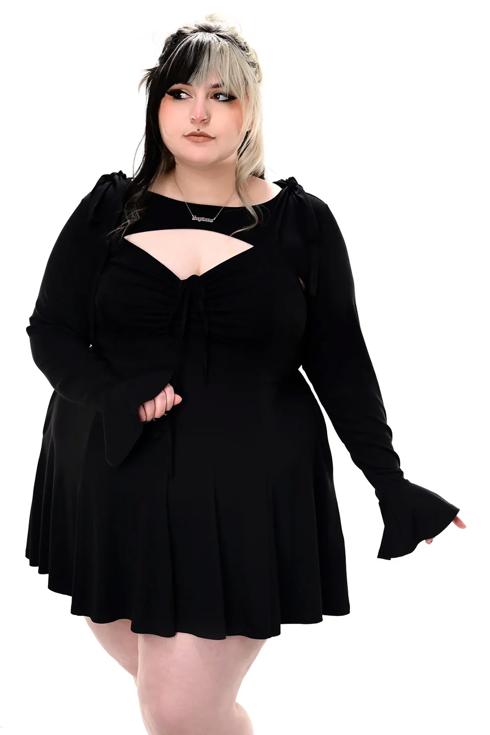 Mini Bell Sleeve Pullover Bolero - Image 6