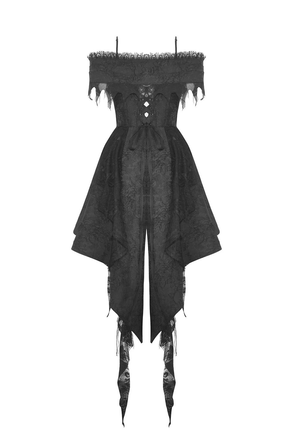 Mischief Maker Tattered Off Shoulder Dress - Image 3