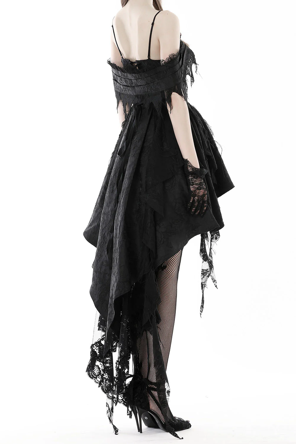 Mischief Maker Tattered Off Shoulder Dress - Image 6