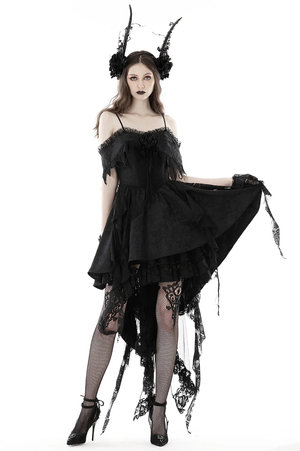 Mischief Maker Tattered Off Shoulder Dress - Image 7