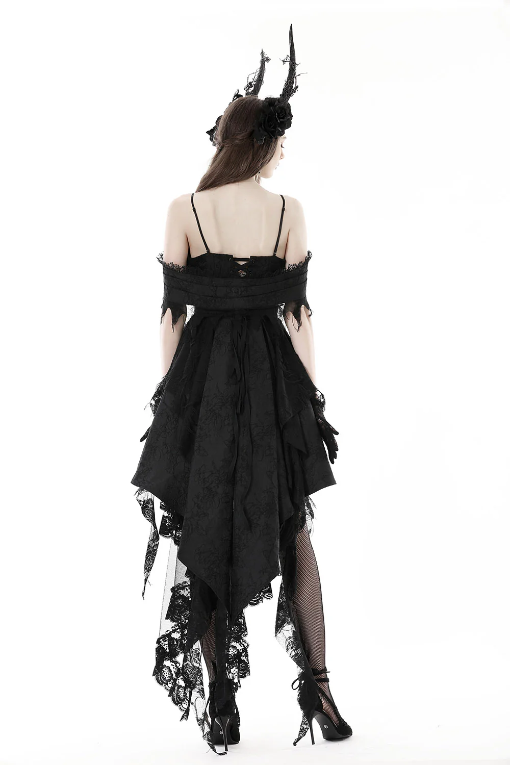 Mischief Maker Tattered Off Shoulder Dress - Image 8
