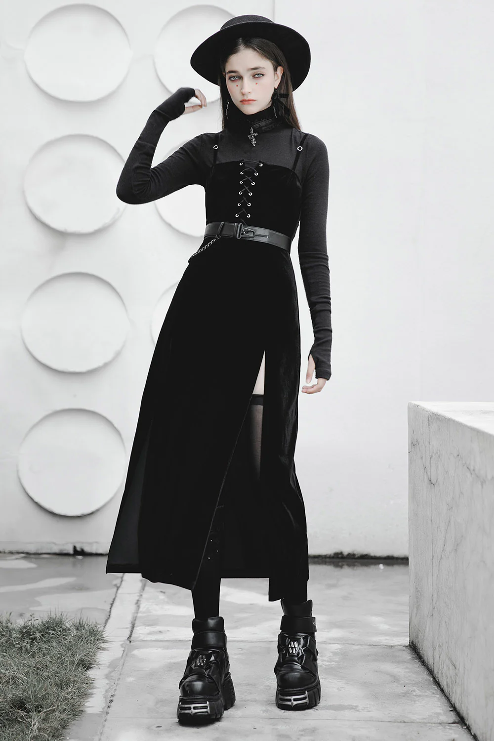 Misery Business Leg Slit Maxi Dress