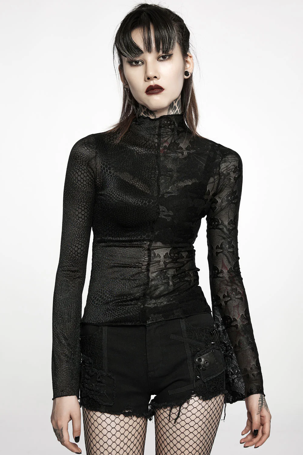 Mismatched Mesh Top [Skull/Snake] - Image 7