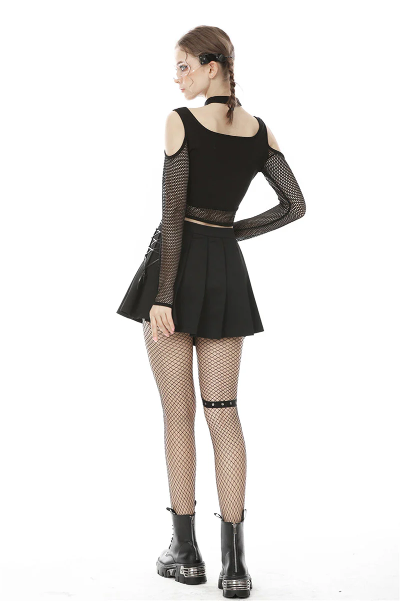 Miss Murder Fishnet Crop Top - Image 5