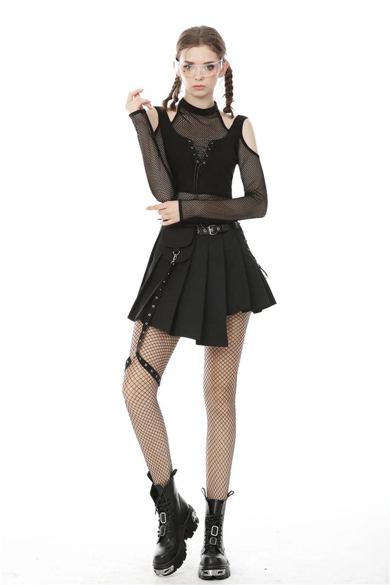 Miss Murder Fishnet Crop Top - Image 6