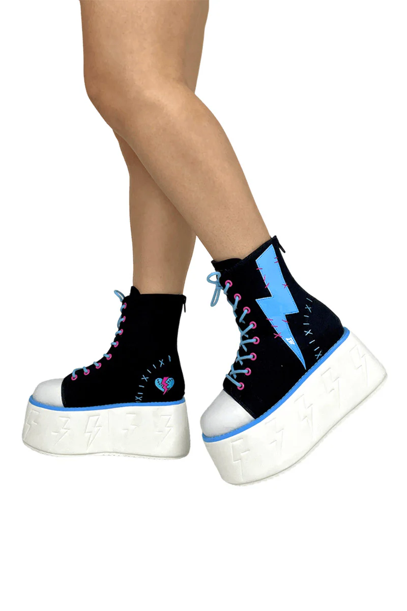 Monster High Jolt Platform Sneakers [BLACK/BLUE] - Image 4
