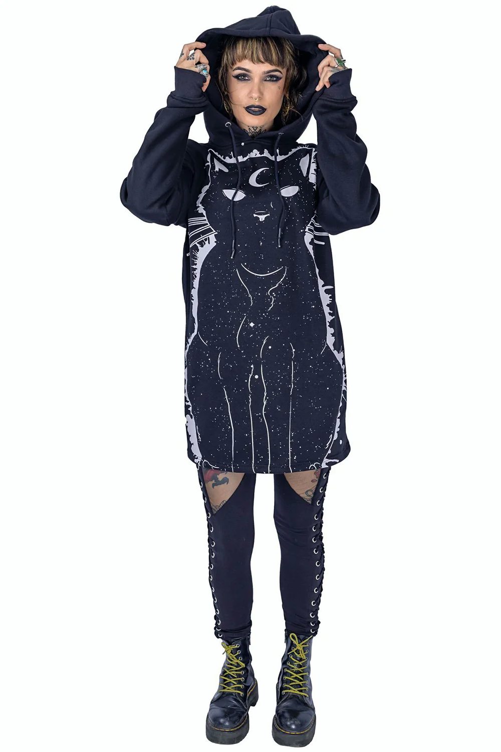 Moon Kitty Hood [Black] - Image 2
