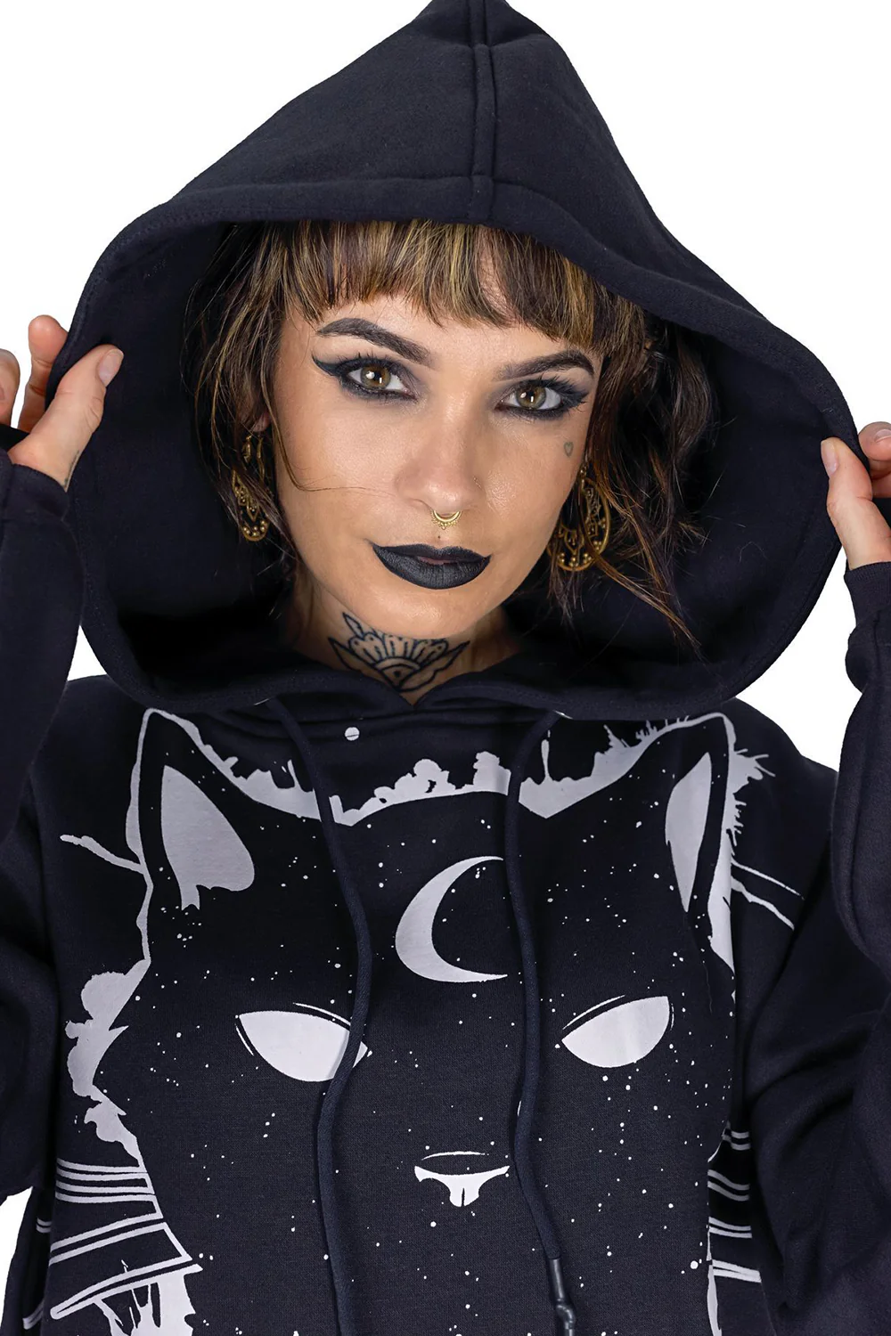 Moon Kitty Hood [Black] - Image 5