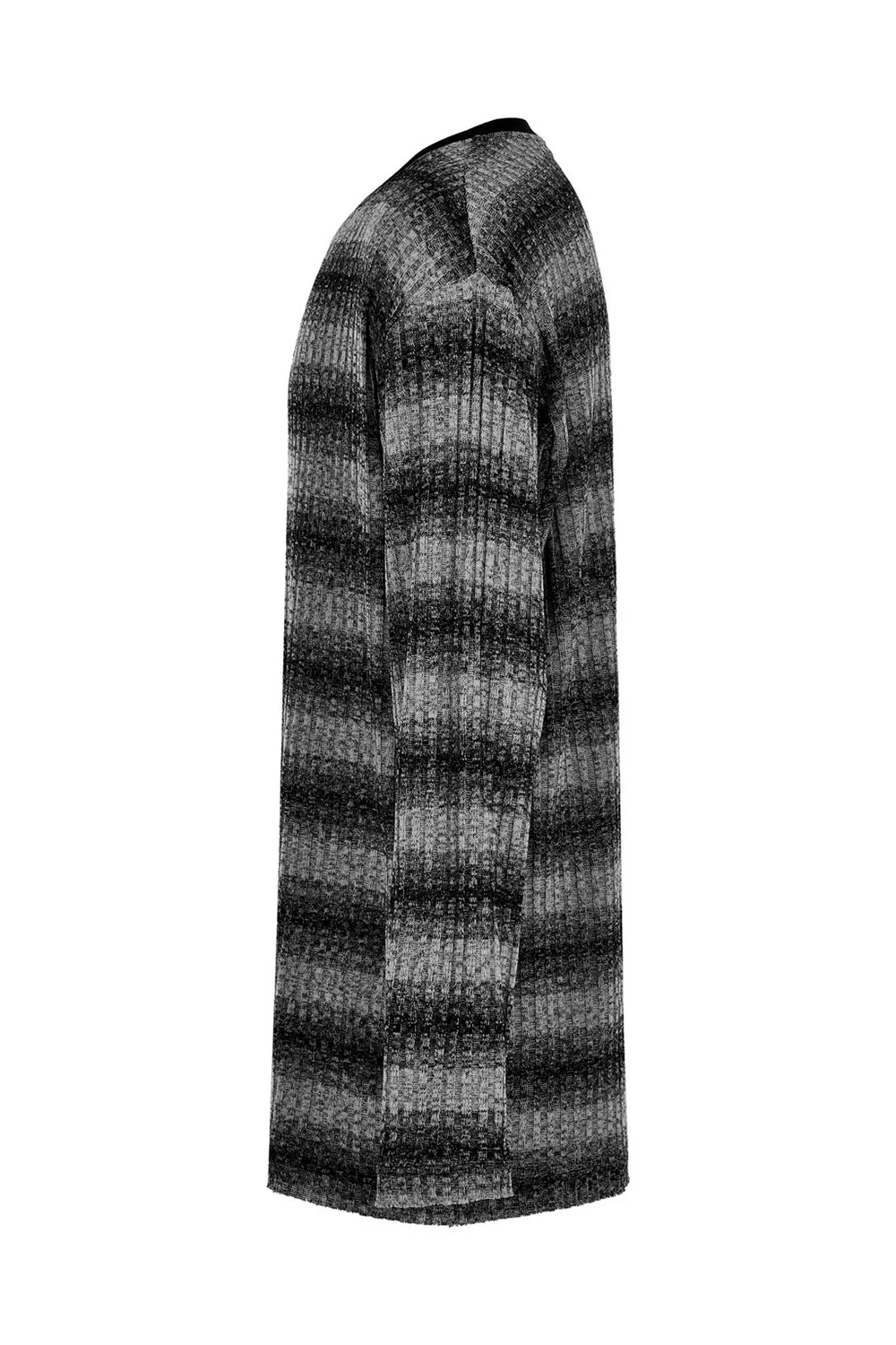 Moonash Striped Knitted Top [Black/Grey] - Image 6
