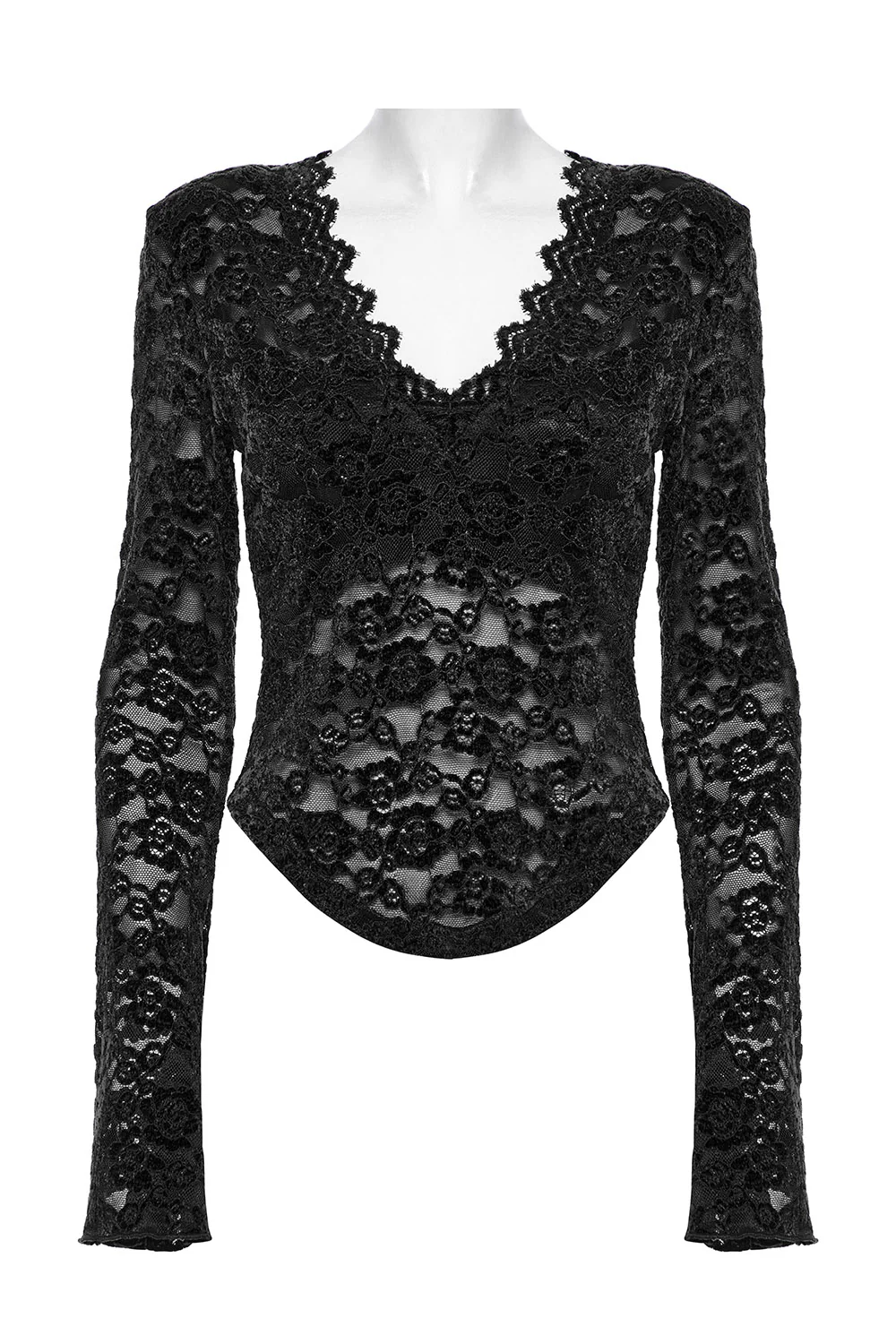 Moonlace Long Sleeve Top [Black] - Image 2