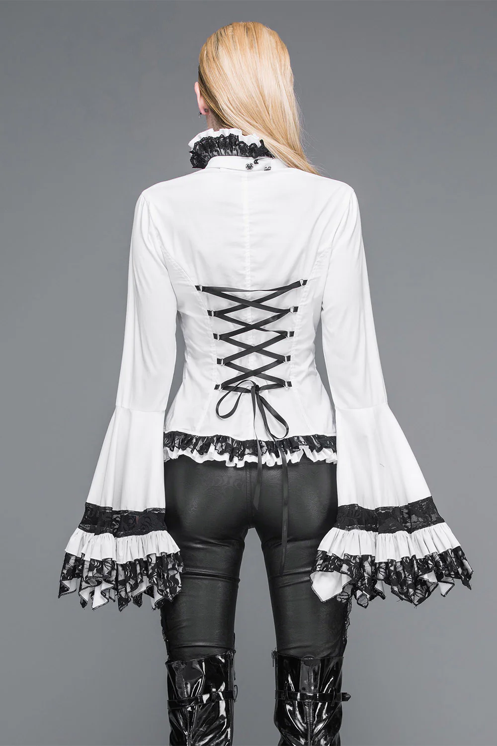 Moonpearl Victorian Goth Top [White] - Image 6