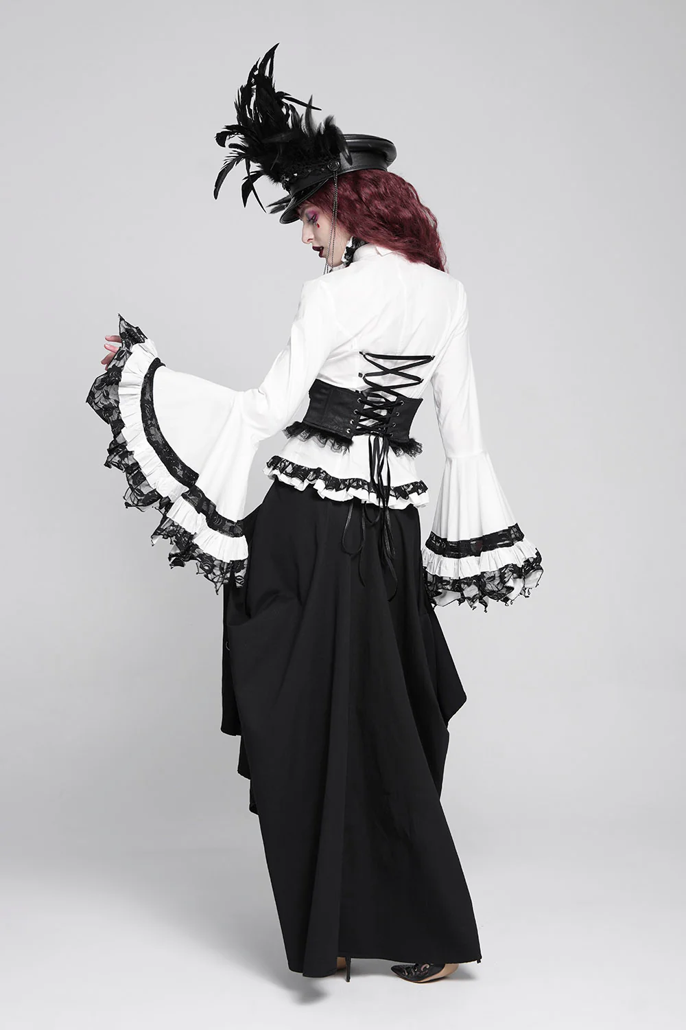 Moonpearl Victorian Goth Top [White] - Image 8