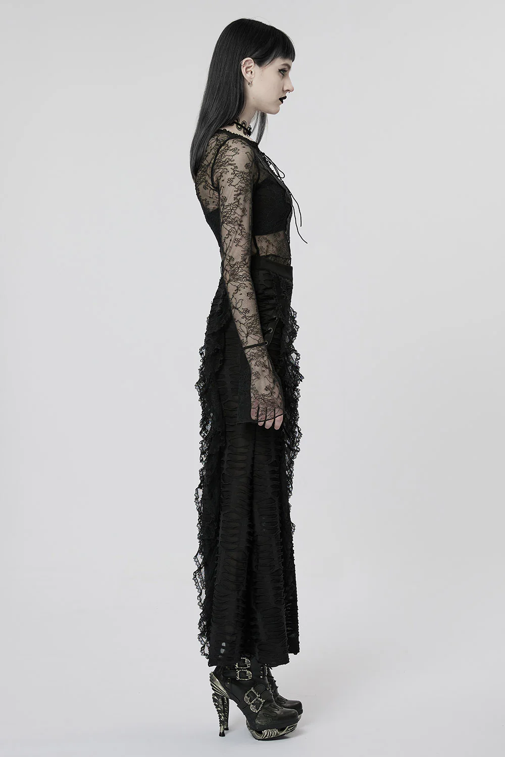 Mortician Maxi Slit Skirt - Image 6