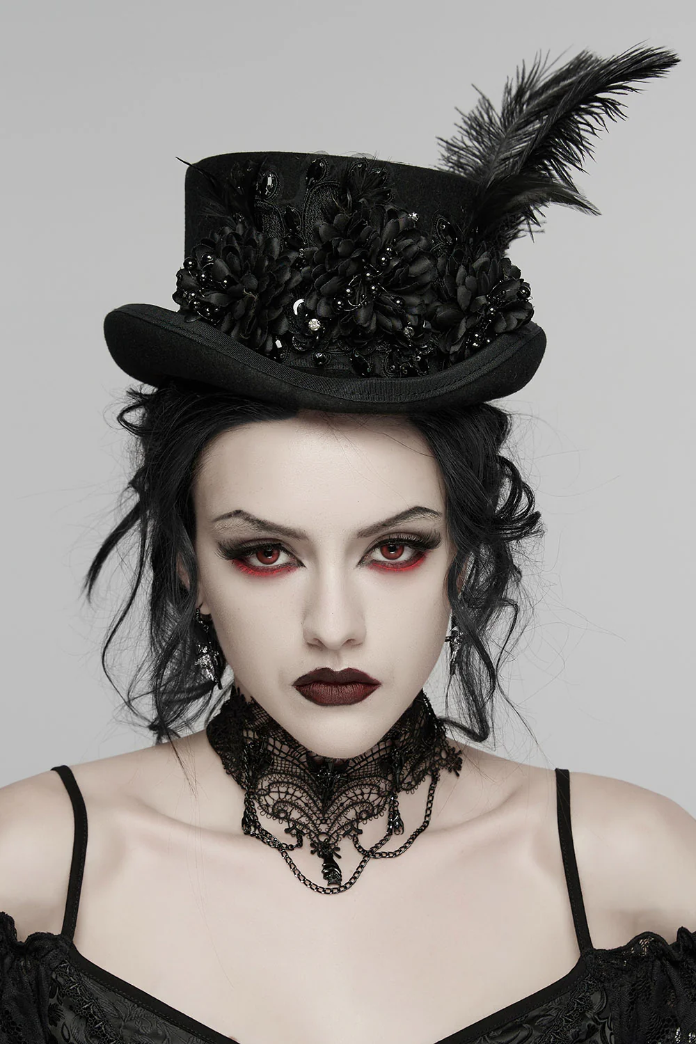 Mourning Bloom Victorian Top Hat - Image 4